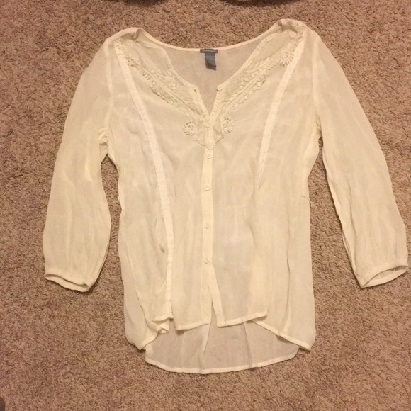 Tops - 3 for $15 Cream peasant top